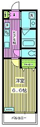 グリム・コート 1Kの間取図画像