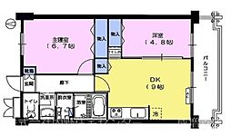 エクセラント赤塚 2LDKの間取図画像