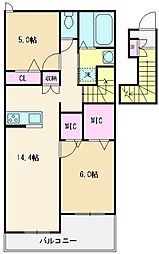 ルーチェ 2LDKの間取図画像