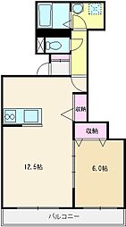 ドルチェ 1LDKの間取図画像