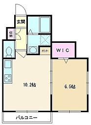 WhiteLibra 1LDKの間取図画像
