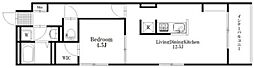 朝霞市本町3丁目アパート 1LDKの間取図画像