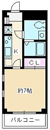 ランドマーク 1Kの間取図画像