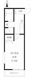 ラポールK参番館 1Kの間取図画像