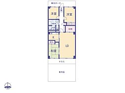 つつじが丘ハイムA棟 3SLDKの間取図画像