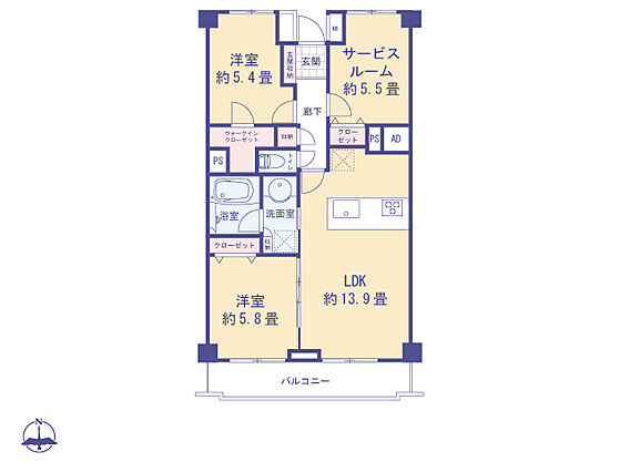 こちらの間取り...