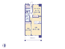 コンフォルシア国立 1SLDKの間取図画像