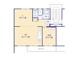 車返団地1-17 1LDKの間取図画像