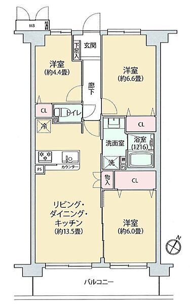 間取りを拡大表示