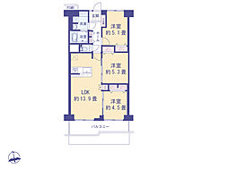 コープ野村府中是政 3LDKの間取図画像