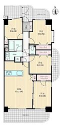サンヴェール相模原 4LDKの間取図画像