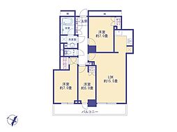 グランタワー調布国領ル・パサージュコクティー 3LDKの間取図画像