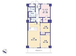 パレ・ドール西八王子 2SLDKの間取図画像