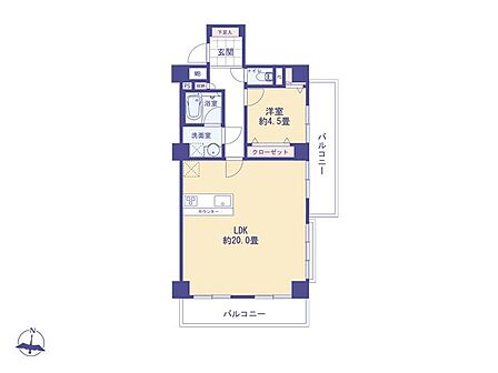 こちらの間取り図で、お部屋の配置や動線をイメージしていただけます。お部屋ごとの広さやレイアウトを参考に、生活のシーンを思い描いてみてください。