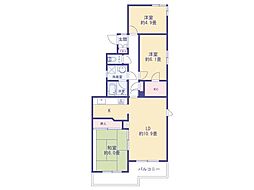 マンション国分寺台 3LDKの間取図画像