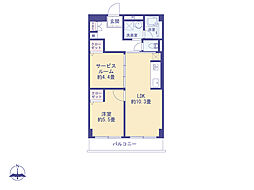 公平ビル・エスカイア武蔵小金井 1SLDKの間取図画像