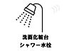 洗面：シャワー水栓付洗面化粧台完備。