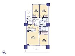 オラリオンサイト3番館 3LDKの間取図画像