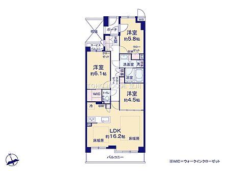 3LDK 間取り
