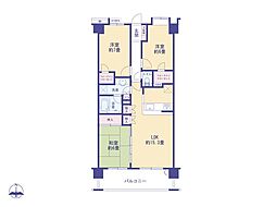 日神パレステージあきる野南 3LDKの間取図画像