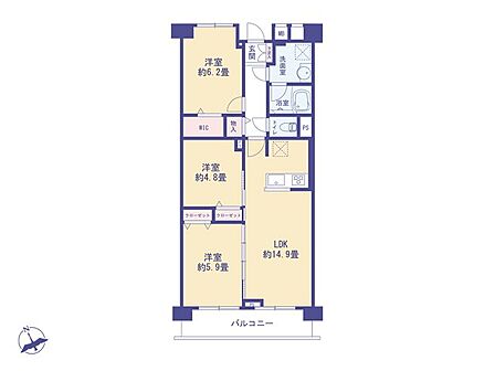 3LDK 間取り