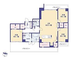 クレスト西荻窪 3LDKの間取図画像