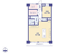 ライオンズマンション多摩川河辺 1SLDKの間取図画像