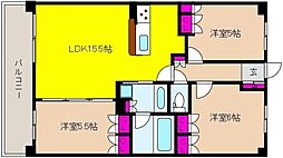 プラネソシエ御影山手EAST 3LDKの間取図画像