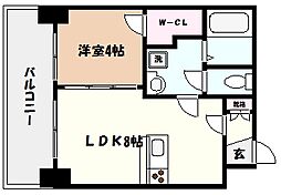 ブエナビスタ神戸イースト 1LDKの間取図画像