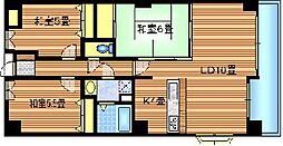 ガーデンビュー天野 3LDKの間取図画像