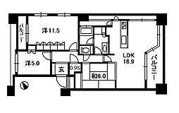 パークコート平和公園 3LDKの間取図画像