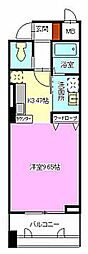 カサヴェルデ八丁堀 ワンルームの間取図画像
