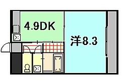 ビレッヂアトム 1Kの間取図画像