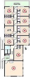 第一マツヤビル ワンルームの間取図画像