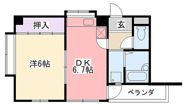 兵庫県西宮市甲子園春風町(賃貸マンション1DK・2階・30.49㎡)の写真 その2