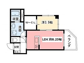 K s Court西宮北口 306 ｜ 兵庫県西宮市深津町6-59（賃貸マンション1LDK・3階・31.59㎡） その2