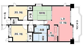 グランディオーズ  ｜ 兵庫県西宮市門戸東町（賃貸マンション3LDK・1階・73.97㎡） その2