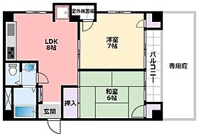 兵庫県西宮市浜甲子園3丁目8-25（賃貸マンション2LDK・1階・47.56㎡） その2