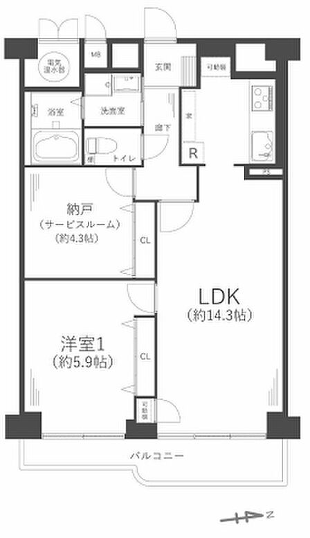 2LDK 間取り
