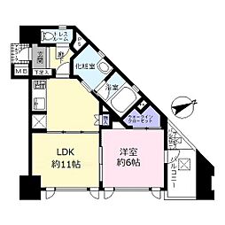 ピアース四谷 1LDKの間取図画像