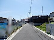 前面道路＆現地土地