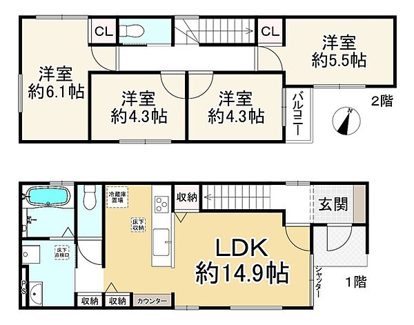 間取りを拡大表示