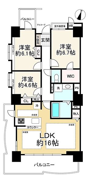 間取りを拡大表示