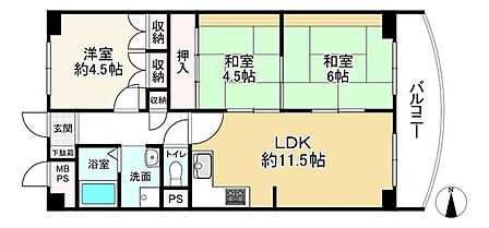3LDK 間取り