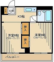 イオスヒルズ 3階2Kの間取り