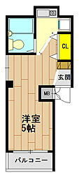 ロイヤルマンション ワンルームの間取図画像