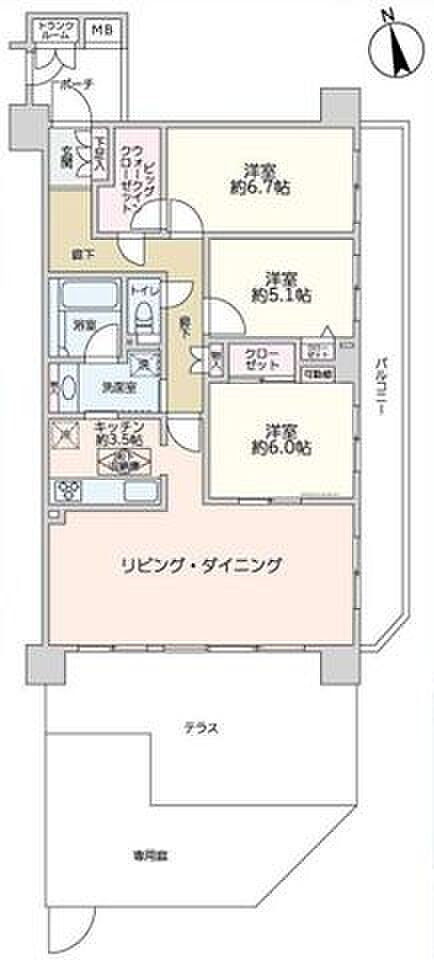 3LDK 間取り
