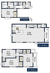 市川市鬼高3丁目 新築全2棟 1号棟