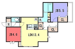間取図画像 2LDK