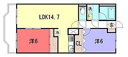 グレースとーべえ 2LDKの間取図画像